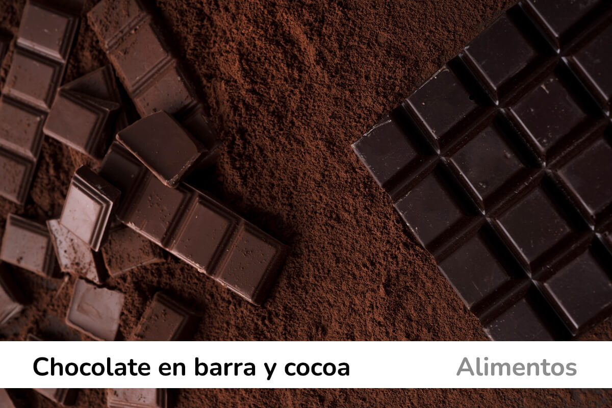 mercados andinos chocolate en barra y cocoa